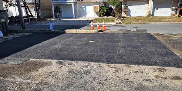 recently paved area